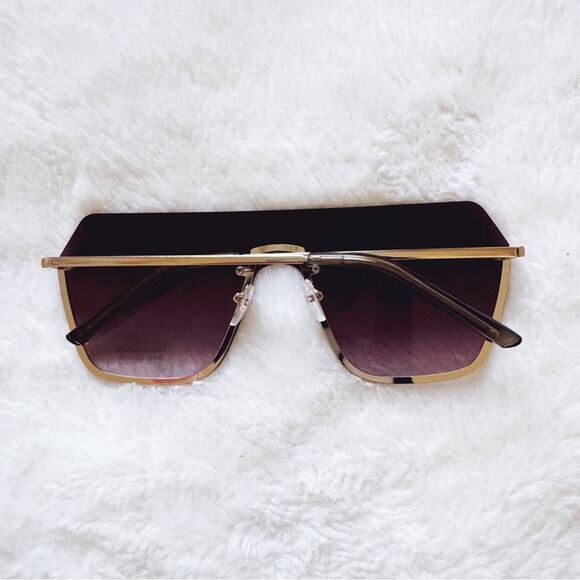 Kalia Clear Black Rimless Sleek Sunglasses - Picture 9 of 11